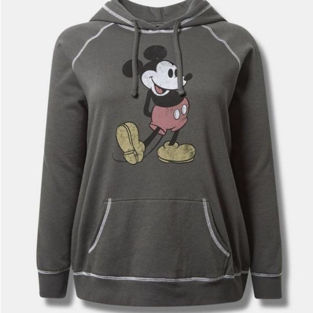 Torrid Mickey Mouse Cozy Fleece Inset Hoodie 1X (14-16)
